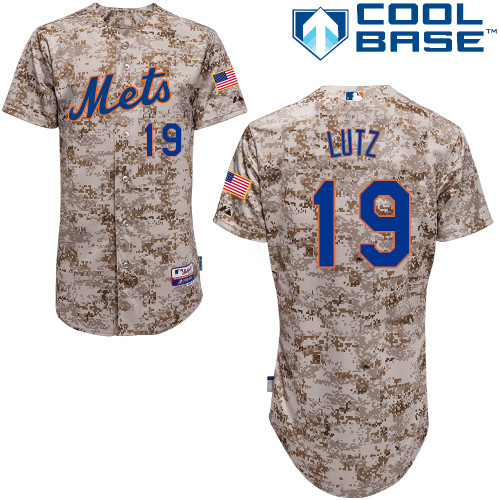 Zach Lutz #19 Youth Baseball Jersey-New York Mets Authentic Alternate Camo Cool Base MLB Jersey